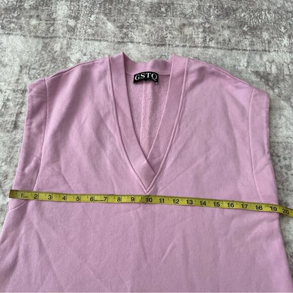 GSTQ Sleeveless V Neck Pullover Sweater Medium - Picture 7 of 9